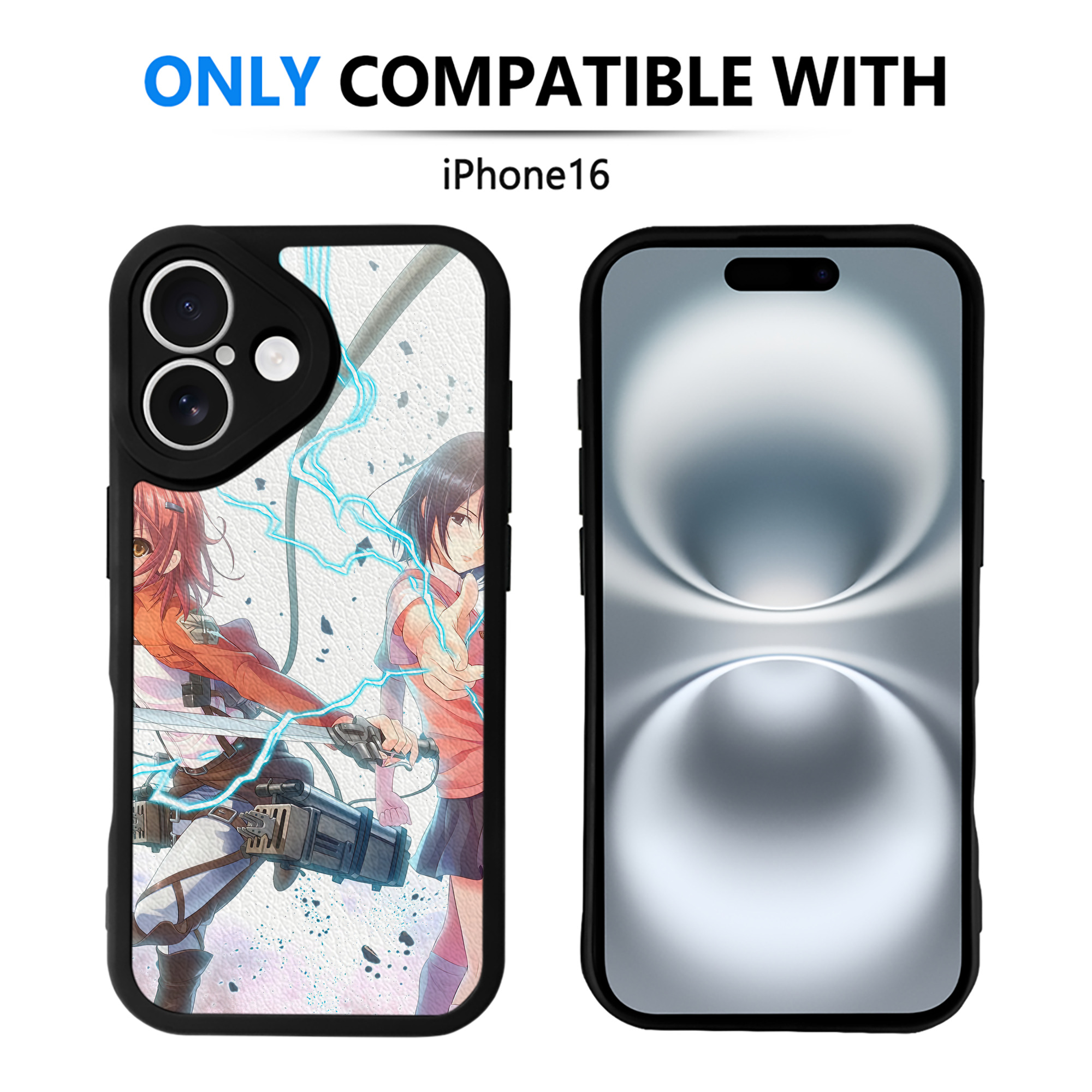 （画像用） 進撃の巨人 Attack on Titan 【iPhone 16シリーズ対応】シリコンスマホケース（レザー調） 材質：シリコン